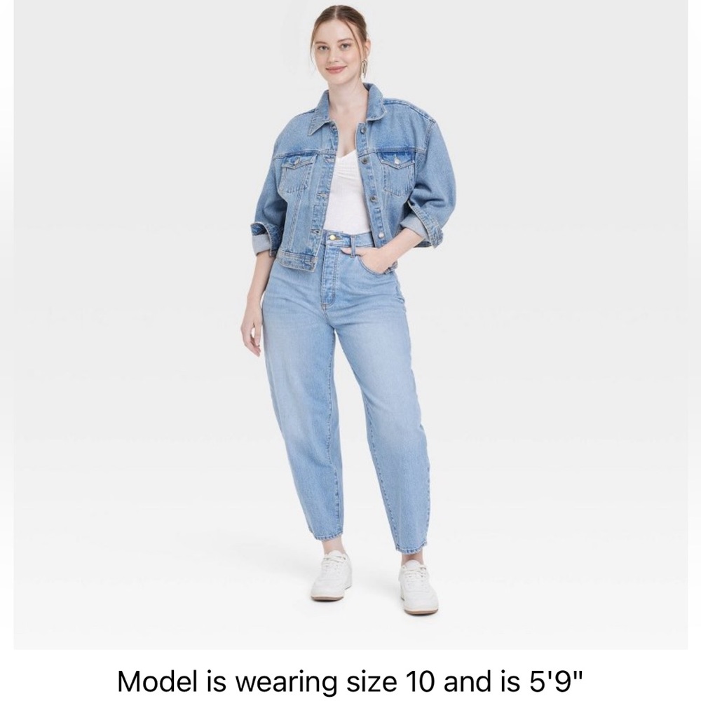High rise cropped jeans
